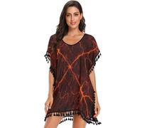 GuoChe Lava Flow Volcano - Traje de baño para mujer, Volcán Lava Flow, S