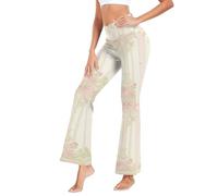 GuoChe - Leggings de yoga para mujer, cómodos pantalones de sudor para casual, S, Loveshackfancy - Lazo de rosa a rayas, S