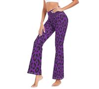 GuoChe - Leggings de yoga para mujer, pantalones de compresión para yoga, talla S, Estampado de leopardo elegante patrón de guepardo de verano malva, XXL