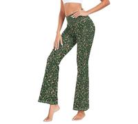 GuoChe Leggings de yoga para mujer, pantalones de ejercicio transpirables de cintura alta para relajarse, talla S, Animal con estampado de guepardo y leopardo rosa, Large