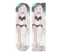 GuoChe Linda cinta de agarre de elfo de anime blanca para monopatín, 1 hoja de 33 x 9 pulgadas, cinta antideslizante para escalones, cinta antideslizante para escaleras