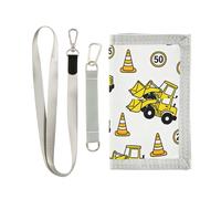 GuoChe Loaders and Speed Limit Signs - Cartera triple para tarjetas de crédito para regalo de cumpleaños, cartera colorida con cordón