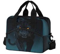 GuoChe Lonchera aislada para adultos, diseño de leopardo melanístico caminando hacia la sombra