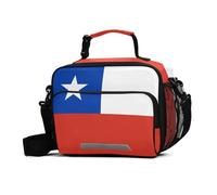 GuoChe Lonchera para mujer, bandera nacional de Chile, con correa ajustable para el hombro, lonchera para hombre