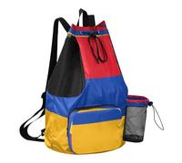 GuoChe Mochila con cordón, bolsa de campamento de verano con bolsillos, cincha trasera, separación seca y húmeda, Bandera nacional de Armenia, One Size, Mochilas escolares para niños