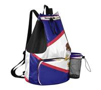 GuoChe Mochila con cordón, bolsa de campamento de verano con bolsillos, cincha trasera, separación seca y húmeda, Bandera de Samoa, One Size, Mochilas escolares para niños