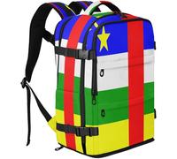 GuoChe Mochila de tela de sarga para laptop de 16 pulgadas con correas de hombro ajustables para estudiantes universitarios, Bandera nacional de la República Centroafricana, One Size, Mochilas básicas