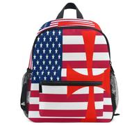 GuoChe - Mochila escolar para niñas y niños pequeños, talla S, Bandera de la Cruz Templaria de los Caballeros de Estados Unidos, M