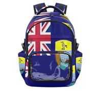 GuoChe Mochila escolar transparente de gran capacidad, mochila de viaje para estudiantes, entrenamiento escolar, edad 7-18 años, Bandera de Santa Elena, Ascensión y Tristán Da, One Size, Mochilas