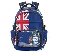 GuoChe Mochila escolar transparente de gran capacidad, mochila de viaje para estudiantes, entrenamiento escolar, edad 7-18 años, Bandera de la Isla Ascensión, talla única