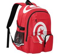 GuoChe - Mochila para estudiantes con impresión de 30 l de capacidad con múltiples bolsillos para mochila al aire última intervensión, Bandera Nacional de Túnez, talla única