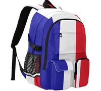 GuoChe - Mochila para estudiantes resistente a las arrugas, talla única con tiras reflectantes para mochila de viaje, Bandera de Guayana Francesa, talla única