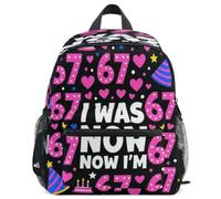 GuoChe Mochila para niños pequeños, niñas, niños, mochila escolar S, 7 Year Old Birthday I Was 6 Now I'm 7 67, Medium, Mochila de día