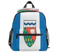 GuoChe Mochila para niños pequeños, niñas, niños, mochila escolar S, Bandera de los Territorios del Noroeste, Medium, Mochila de día