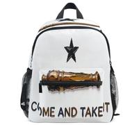 GuoChe Mochila para niños pequeños, niñas, niños, mochila escolar S, Bandera de Texas Come and Take It, Medium, Mochila de día