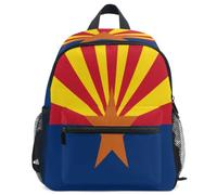 GuoChe Mochila para niños pequeños, niñas, niños, mochila escolar S, bandera del estado de Arizona, Small, Mochila de día