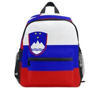 GuoChe Mochila para niños pequeños, niñas, niños, mochila escolar S, Bandera nacional de Eslovenia, Medium, Mochila de día