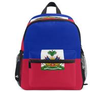GuoChe Mochila para niños pequeños, niñas, niños, mochila escolar S, Bandera nacional de Haití, Medium, Mochila de día