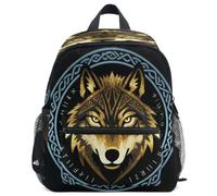 GuoChe Mochila para niños pequeños, niñas, niños, mochila escolar S, Viking Celtic Fenrir Wolf of Odin Norse Myths Nordic, S, Mochila