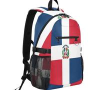 GuoChe Mochila para portátil resistente al agua de 20 litros de capacidad con correas de hombro ajustables para la escuela, Bandera Nacional de República Dominicana, One Size, Mochilas básicas