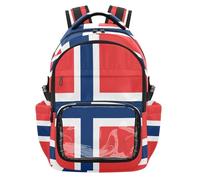 GuoChe - Mochila transparente para escuela, de gran capacidad, informal, bolsa de viaje para estudiantes y escuela, de 7 a 18 años, Bandera de Svalbard y Jan Mayen, talla única