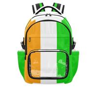 GuoChe - Mochila transparente para niños, de gran capacidad, transparente, para niños, niñas, de 7 a 18 años, Bandera Nacional de C?te D'ivoire, talla única
