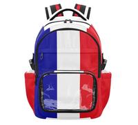 GuoChe Mochila transparente para niños y niñas de 7 a 18 años para la escuela, gran capacidad, transparente, Bandera nacional de la República Centroafricana, One Size, Mochilas escolares para niños