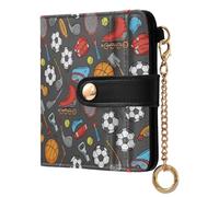 GuoChe Multi Sport Items - Cartera plegable de piel sintética única para uso diario para mujeres, niños y niñas