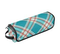 GuoChe Organizador de bolsas de viaje para herramientas de calefacción y tapete resistente al calor con patrón de cuadros con cremallera
