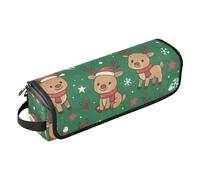 GuoChe Organizador de herramientas para el pelo de gran capacidad y tapete resistente al calor, diseño de reno navideño