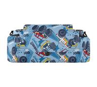 GuoChe Organizador de pañales para cochecito, color azul, con correa antideslizante para el hombro y bolsa para carreola, Marca de neumáticos Blue Monster Cars