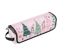 GuoChe Organizador de viaje impermeable para herramientas para el cabello con alfombrilla resistente al calor, árbol de Navidad minimalista