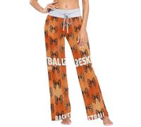 GuoChe Pantalones de pijama para mujer, pantalones de pijama suaves para mujer, pantalones deportivos para mujer, talla XS, Coquette Basketball Mom Soft Girl Leopard, XS