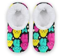 GuoChe Pantuflas para niños y niñas, calcetines para el hogar | Lazos para perros modernos y cálidos y suaves para interiores Y2k 50's Mid Century