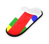 GuoChe Pantuflas suaves y antideslizantes para interiores, para el hogar, dormitorio, hotel, viajes, spa, bandera nacional de la República Centroafricana, Bandera nacional de la República