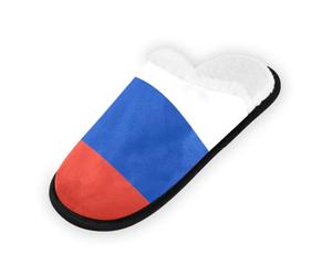 GuoChe Pantuflas suaves y antideslizantes para interiores, para el hogar, dormitorio, hotel, viajes, spa, bandera nacional de Rusia, Bandera nacional de Rusia, Large