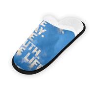 GuoChe Pantuflas suaves y antideslizantes para interiores, para el hogar, para dormitorio, hotel, viajes, spa, 167252349, Christian Jesus Faith Modern White1, Medium