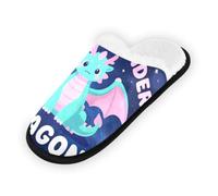 GuoChe Pantuflas suaves y antideslizantes para interiores, para el hogar, para dormitorio, hotel, viajes, spa, espacio, galaxia, transgénero, bandera del orgullo del dragón, lindo amor trans, Space