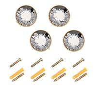 GuoChe Paquete de 4 tiradores y pomos de tocador de murciélagos espeluznantes para Halloween, disfraz gótico oscuro para puerta y cajón, 1.26 pulgadas (32 mm)