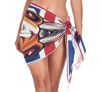 GuoChe Pareo de natación para mujer, diseño de bandera de Reino Unido, diseño de bandera de Reino Unido, para traje de baño, vestido de baño