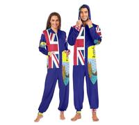 GuoChe - Pijama divertido de una pieza para mujer con capucha, Bandera de Santa Elena, Ascensión y Tristán Da, M
