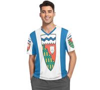 GuoChe - Pijama para hombre con cuello en V, manga corta, para dormir, ropa de dormir, ropa de dormir, talla S, Bandera de los Territorios del Noroeste, XL