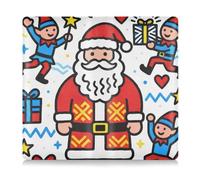 GuoChe Portatarjetas de cuero para registro de automóvil y seguro para hombres y mujeres, guantera para licencia de conducir, tarjetas y documentos esenciales, Joy To All Santa and Elves