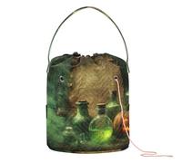 GuoChe Potion & Pumpkin - Bolsa de hilo de ganchillo para proyectos de ganchillo con agujeros, bolsa de viaje para viajes, accesorio de hilo de ganchillo