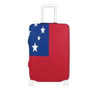 GuoChe Protector de equipaje de varios tamaños para la mayoría de equipaje estándar, elástico y elástico, resistente a los arañazos, protector de maleta para viajes, Bandera de Samoa, M 22-24 in