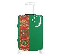 GuoChe Protector de equipaje de varios tamaños para la mayoría de equipaje estándar, elástico y elástico, resistente a los arañazos, protector de maleta para viajes, Bandera nacional de Turkmenistán