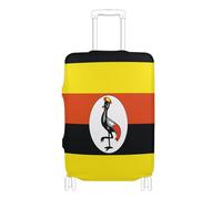 GuoChe Protector de equipaje de varios tamaños para la mayoría de equipaje estándar, elástico y elástico, resistente a los arañazos, protector de maleta para viajes, Bandera de Uganda, L 26-28 in