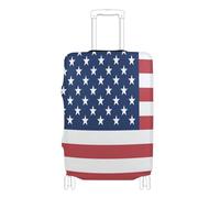 GuoChe Protector de equipaje de varios tamaños para la mayoría de equipaje estándar, elástico y elástico, resistente a los arañazos, protector de maleta para viajes, Bandera de los Estados Unidos de