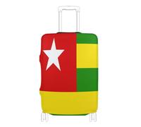 GuoChe Protector de equipaje de varios tamaños para la mayoría de equipaje estándar, elástico y elástico, resistente a los arañazos, protector de maleta para viajes, Bandera nacional de Togo, XL 29-32