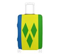 GuoChe Protector de equipaje de varios tamaños para la mayoría de equipaje estándar, elástico y elástico, resistente a los arañazos, protector de maleta para viajes, Bandera de San Vicente y las